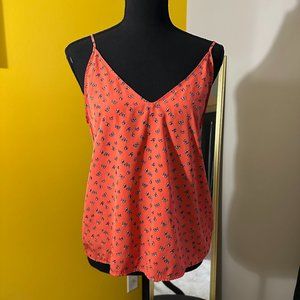 Abercrombie & Fitch Butterfly Shirt Top Cami Tank Orange Blue